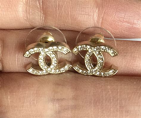 chanel studs earrings fake|authentic chanel stud earrings.